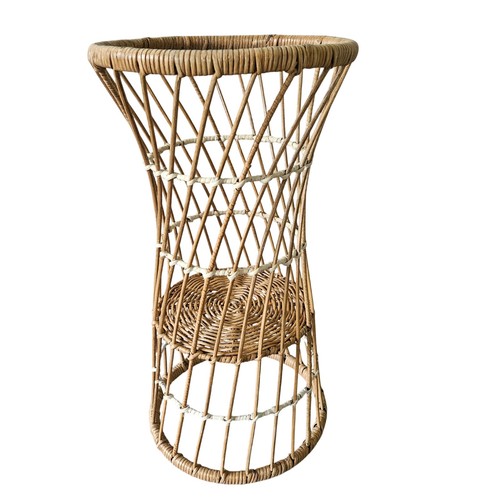 Vintage rattan wicker plant - vintage,