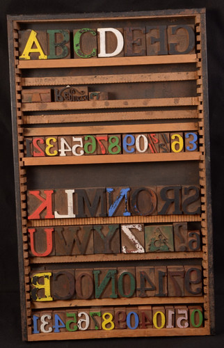 Letterpress letters numbers - letterpress,