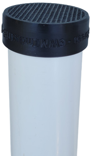Black pvc pipe - end, cap