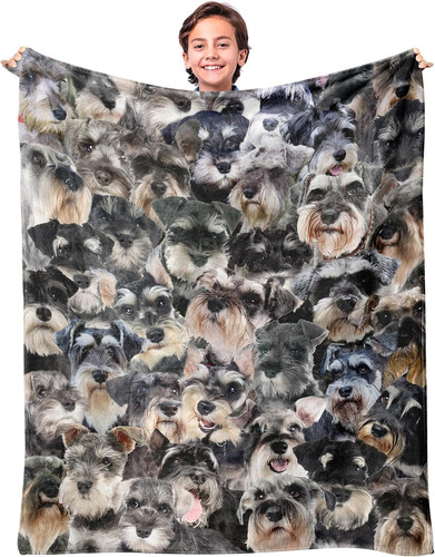 Schnauzer dog blanket - schnauzer,