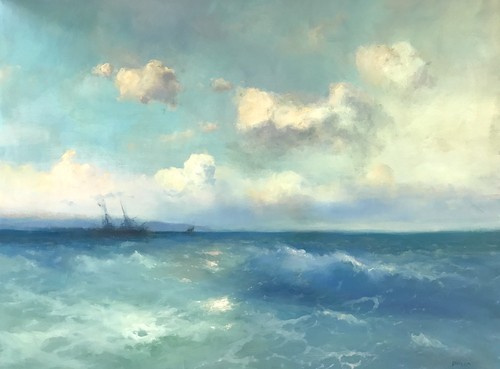 Seascape oil painting museum - oil,