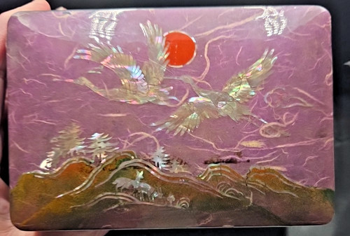 Lacquered burgundy wood music - lacquered,