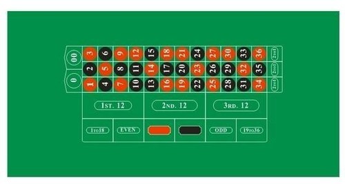 Roulette table cover green - cover,
