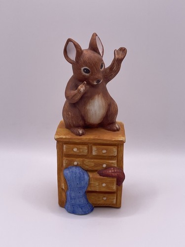 Vintage ceramic mouse chest - ceramic,