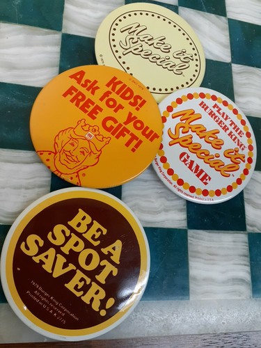 1979 burger king - button, lot