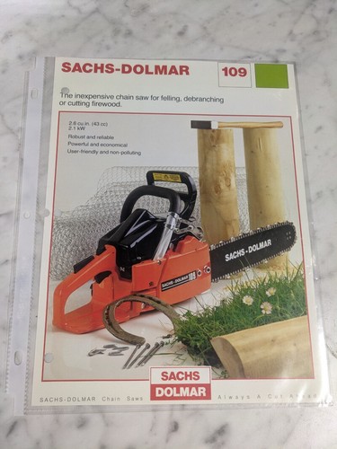 Sachs dolmar chain saw model - saw,
