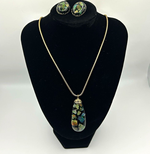 Vtg 1950s faux black - vtg, opal