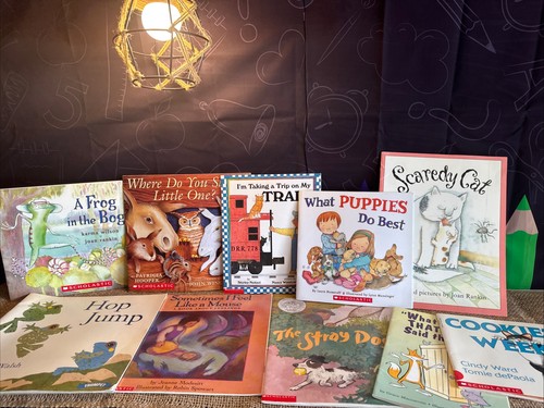 Kids books lot dogs cats - of, 10