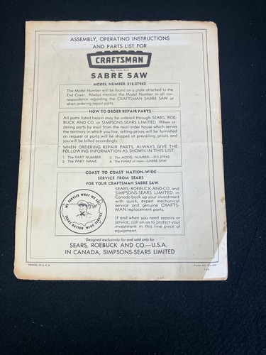 1964 sears craftsman sabre - 1964,