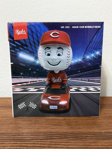 Red race car bobblehead - red,