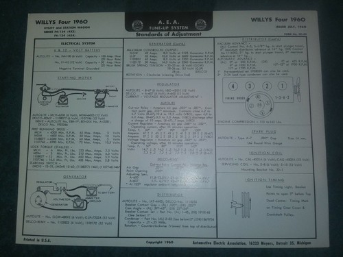 1960 willys engine - i-4, aea