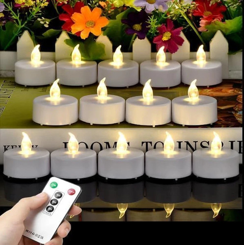 Tea light candles with - candles, remote