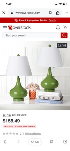 Pair new safavieh green - pair,