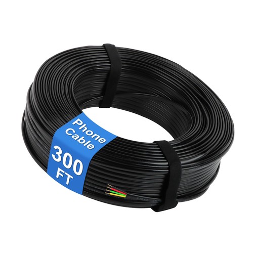 300ft flat black - 300ft, landline