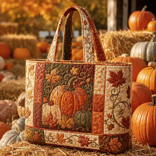 Large quilted tote bag - quilted,