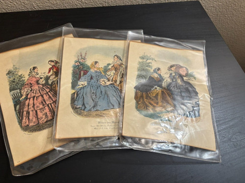 Antique fashion print miroir - fashion,