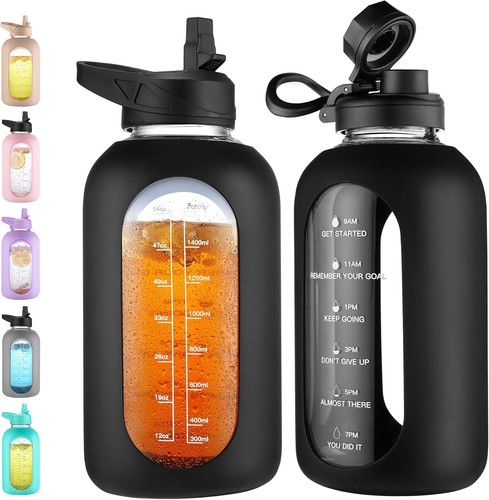 Glass water bottle - glass,
