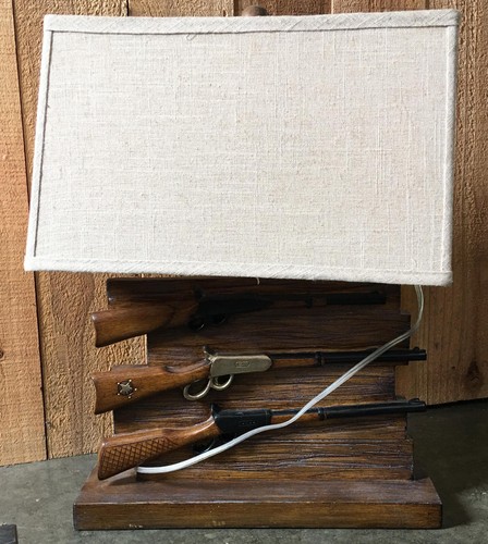 Gun rack table lamp faux - rack,