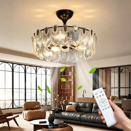 Crystal led ceiling - crystal, fan
