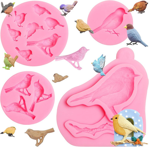 Bird silicone mold - silicone, for