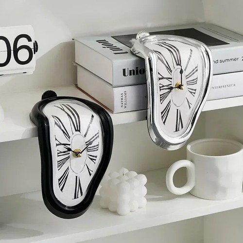 Surreal melting wall - wall, clock