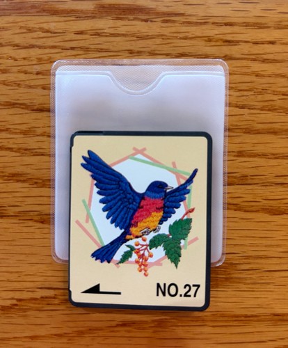 Birds embroidery design card - design,