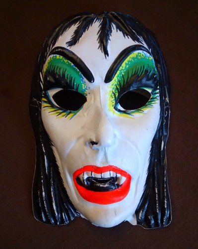 Vtg halloween costume mask - halloween,