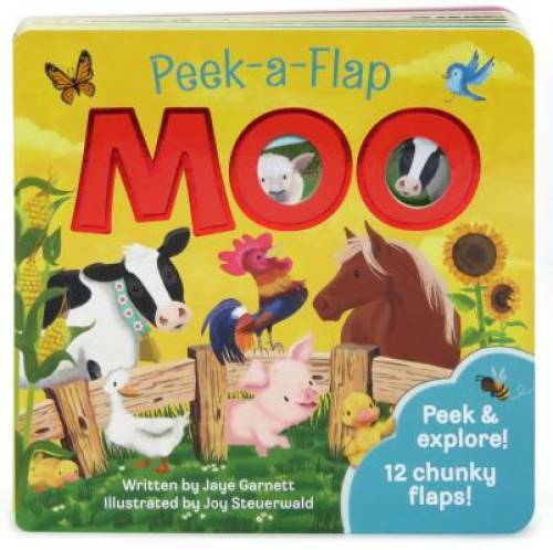 Moo peek flap children s - peek-a-flap, children's