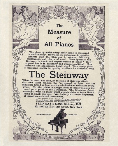Steinway piano antique 1906 - ad,