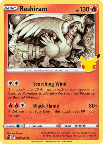 Reshiram 002 025 - reshiram, #002/025