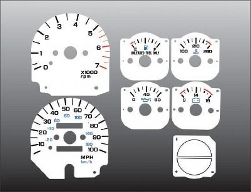 White face gauges for - white,