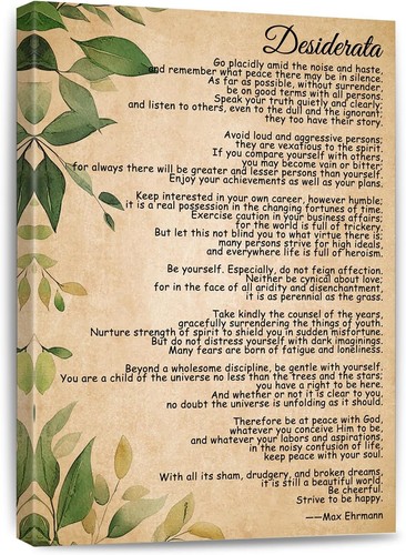 Desiderata poem canvas wall - poem,