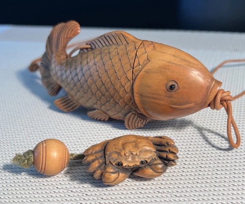 Signed japanese carved - japanese, boxwood