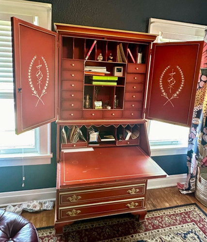 Jasper cabinet red lacquer - cabinet, co.