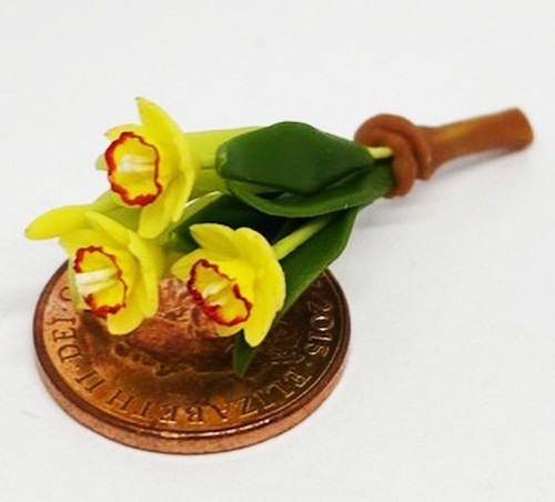 Dolls house daffodils bunch - dolls,