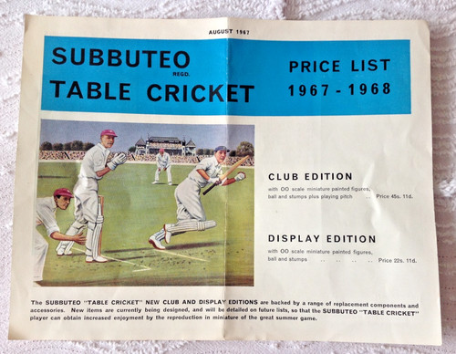 Subbuteo table cricket price - table,