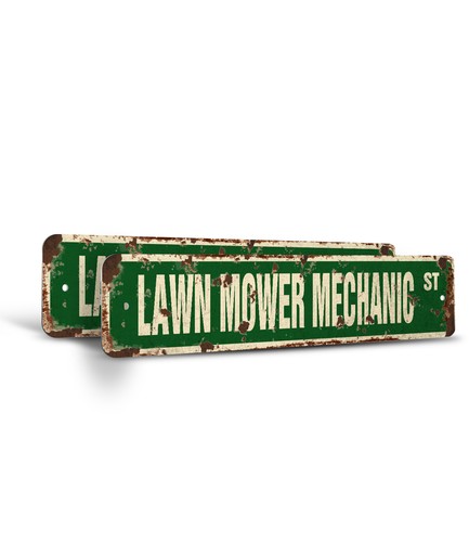 Lawn mower mechanic vintage - lawn,