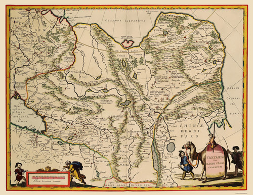 Historic map tartary region - tartary,