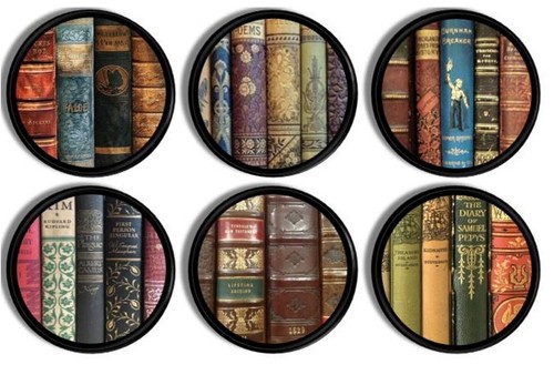 Antique book spine cabinet - antique,