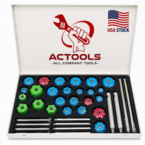 Carbide valve seat cutter set - seat,