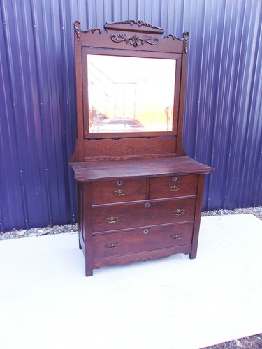 Antique oak dresser - antique,
