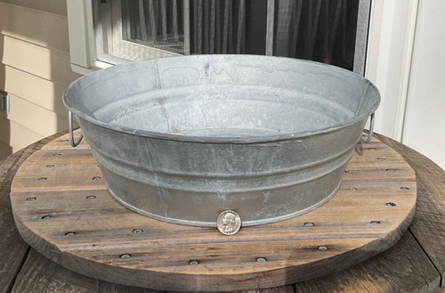 Vintage shallow galvanized - vintage,