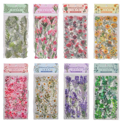 6pcs natural journal stickers - natural,