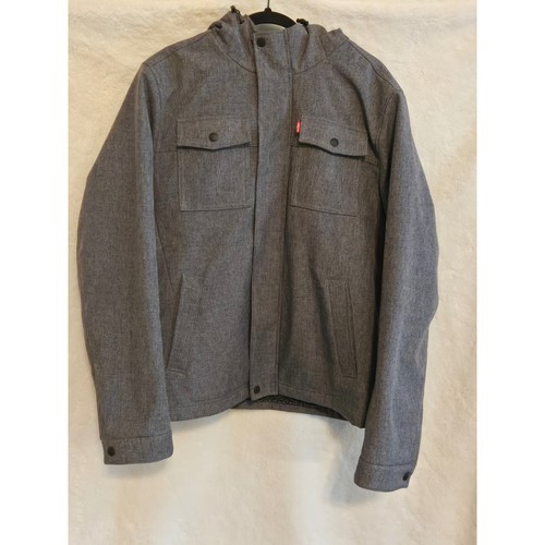 Levis mens medium gray hooded - gray,