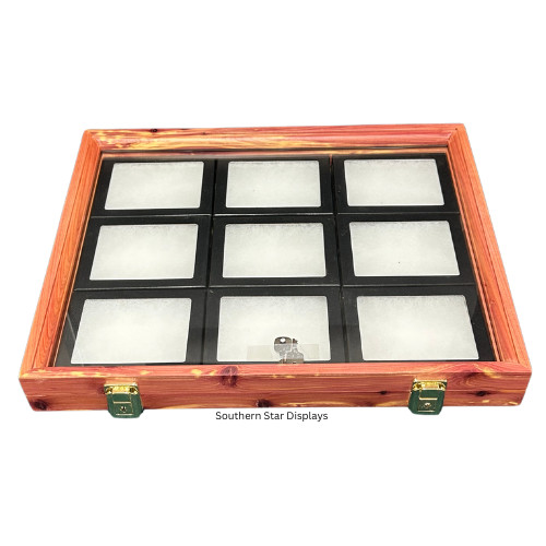 Cedar wood display case fits - cedar,