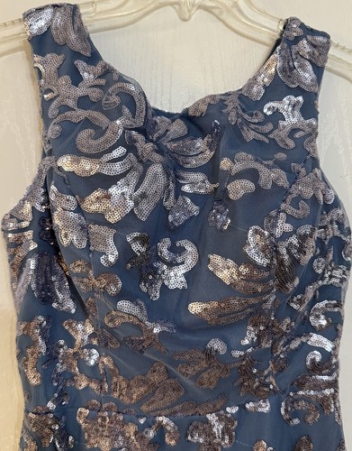 Evening gown floral metallic - floral,