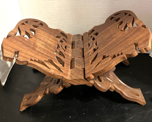 Carved wood foldable - carved, book