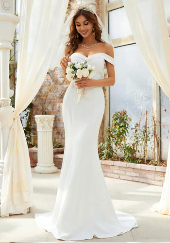 Vestido novia cola - de,