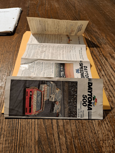 1990 daytona 500 pamphlet - 500, map