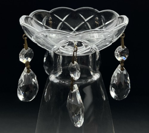 Vtg crystal bobeche - bobeche,
